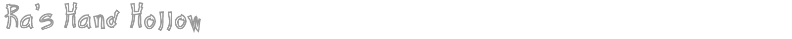 Ra's Hand font preview