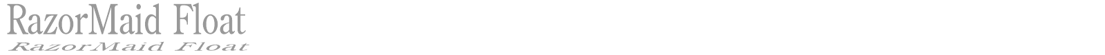 RazorMaid Float font preview