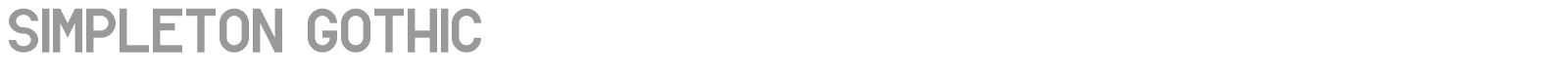 Simpleton Gothic font preview