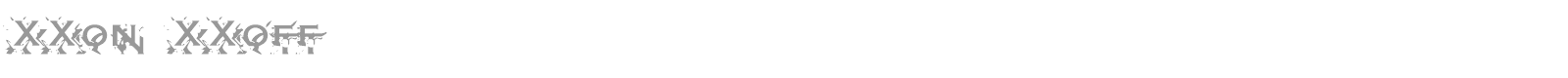 XXon XXoff font preview
