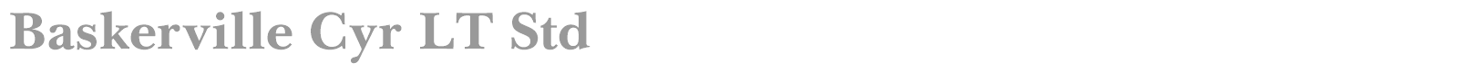 Baskerville Cyrillic LT Std font preview