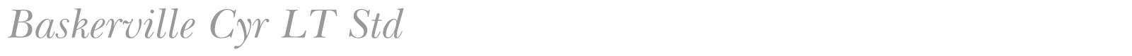 Baskerville Cyrillic LT Std font preview