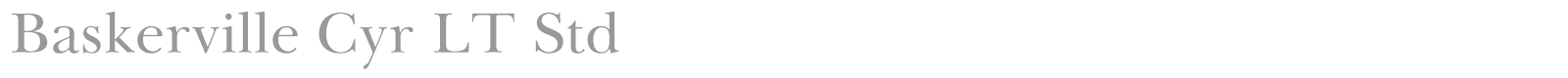 Baskerville Cyrillic LT Std font preview
