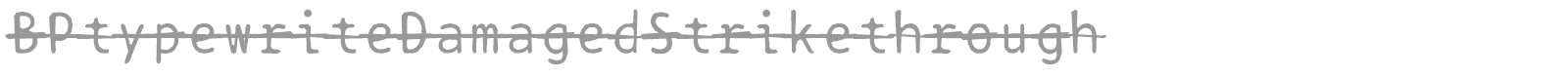 BPtypewriteUnderscored font preview
