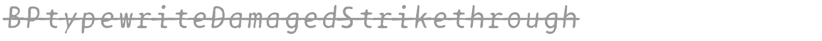 BPtypewriteUnderscored font preview