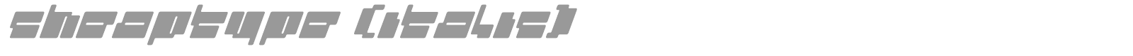 Cheaptype font preview