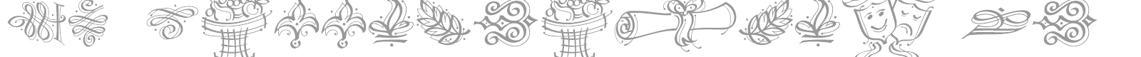 DF Calligraphic Ornaments LET font preview