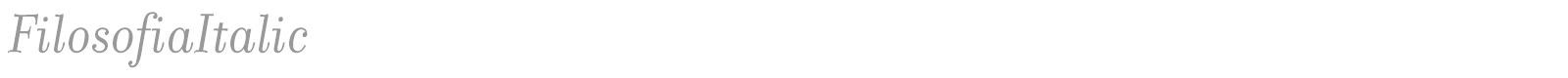 FilosofiaItalic font preview