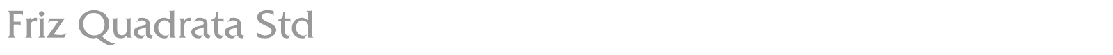 Friz Quadrata Std font preview