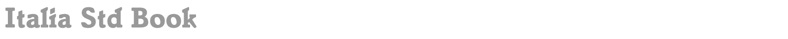 Italia Std font preview