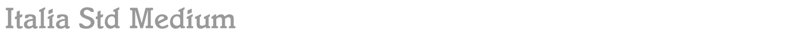 Italia Std font preview