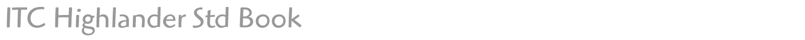 ITC Highlander Std font preview