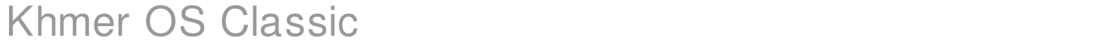 Khmer OS Classic font preview