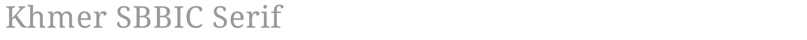 Khmer SBBIC Serif font preview