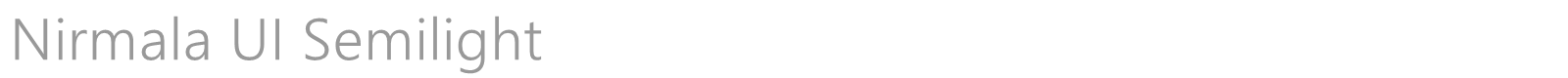 Nirmala UI Semilight font preview