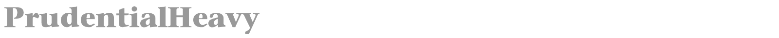 PrudentialHeavy font preview