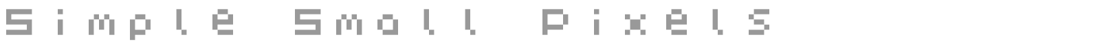 Simple Small Pixels font preview