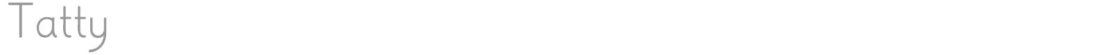 Tatty font preview
