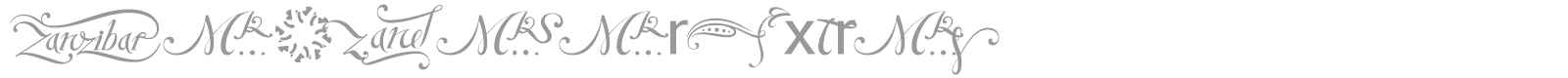 ZanzibarExtras font preview