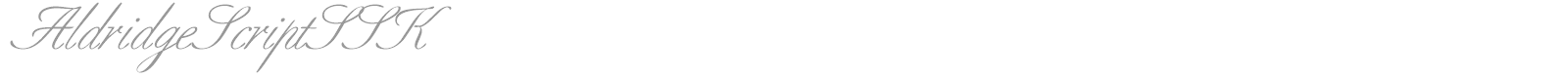 AldridgeScriptSSK font preview