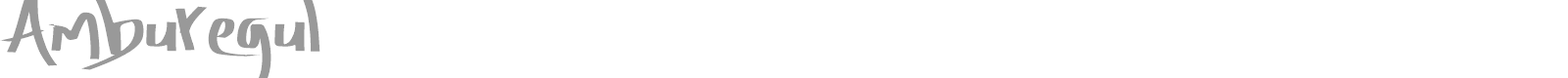 Amburegul font preview