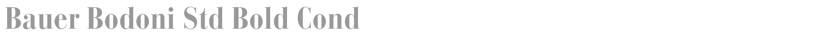 Bauer Bodoni Std 2 font preview