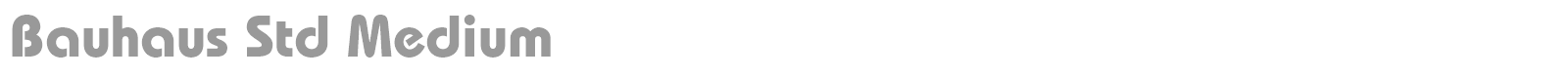 Bauhaus Std font preview