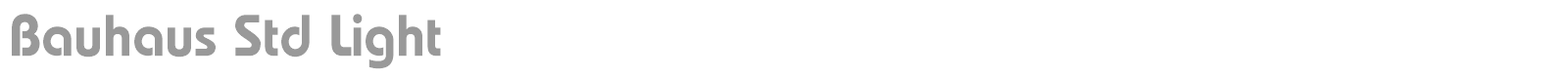 Bauhaus Std font preview