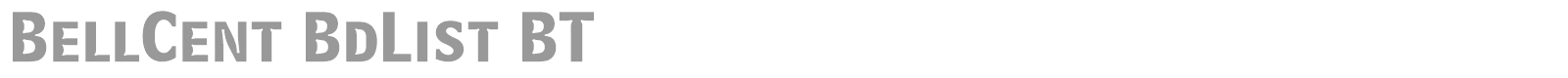 BellCent BdList BT font preview