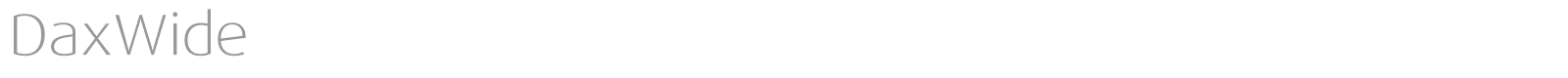 DaxWide font preview