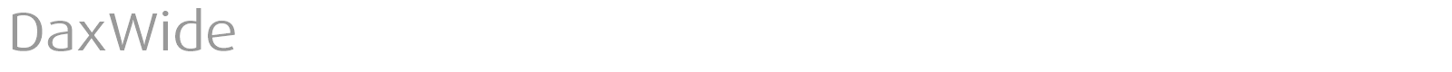 DaxWide font preview