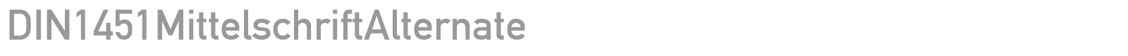 DIN1451MittelschriftAlternate font preview