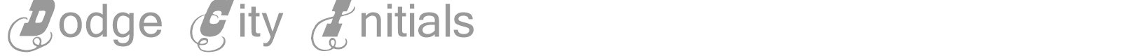 Dodge City Initials font preview