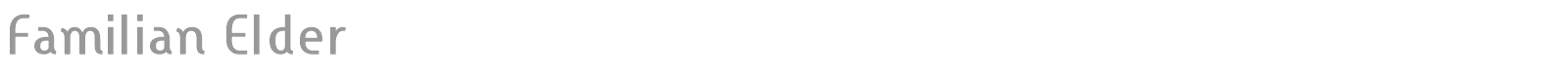 Familian Elder font preview