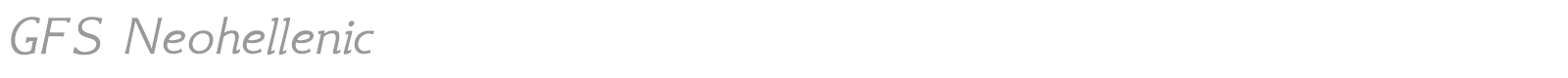GFS Neohellenic font preview