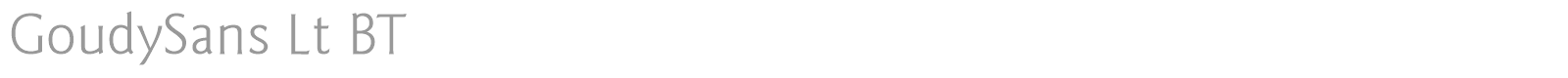 GoudySans Lt BT font preview