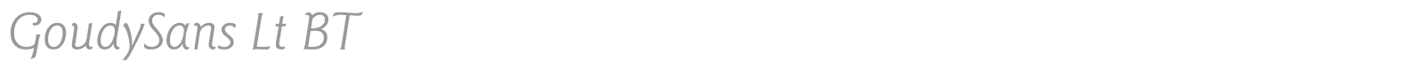 GoudySans Lt BT font preview