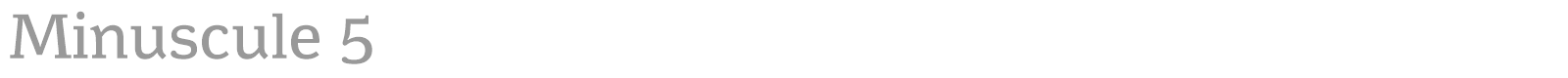 Minuscule 5 font preview