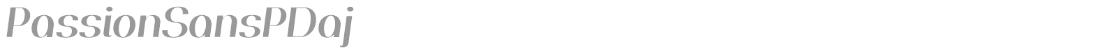 PassionSansPDaj font preview