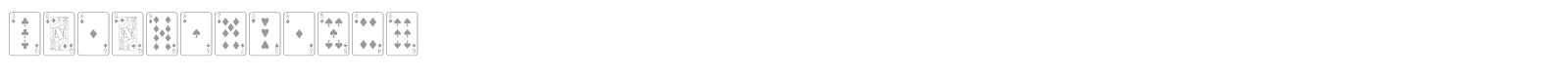PlayingCards font preview