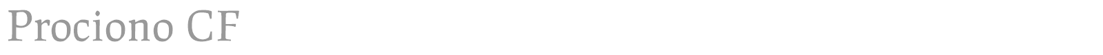 Prociono CF font preview