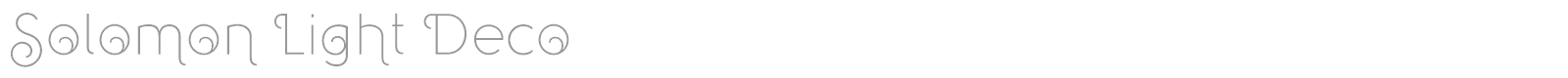 Solomon Light Deco font preview