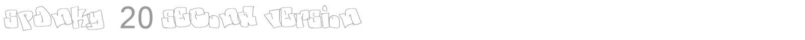 Spanky 20 Second font preview