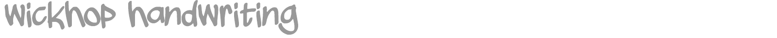 Wickhop Handwriting font preview