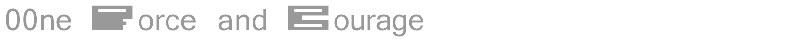 00ne Force and Courage font preview