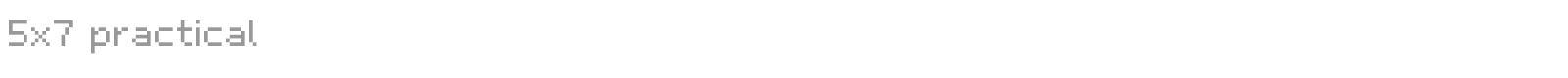 5x7 practical font preview