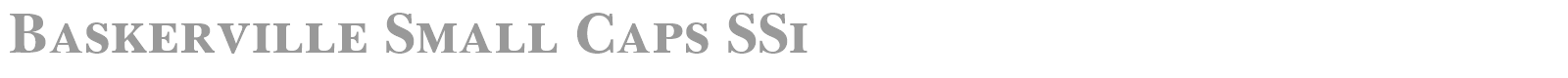 Baskerville Small Caps SSi font preview