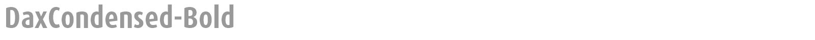 DaxCondensed-Bold font preview