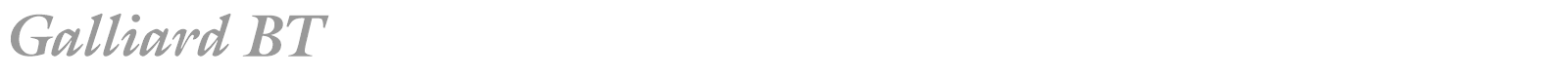 Galliard BT font preview