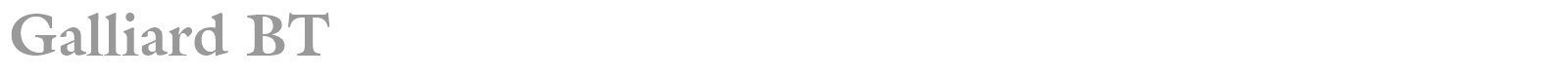 Galliard BT font preview